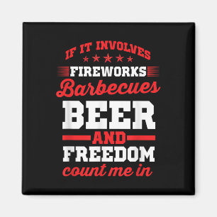 Íman Fogos De Artifício Churrasco Cerveja E Liberdade E