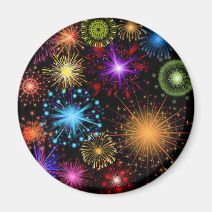 Íman Fogos de artifício coloridos Ano Novo