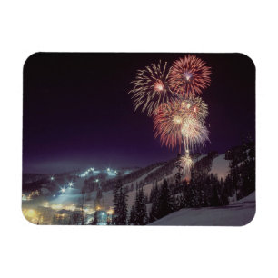 Íman Fogos-de-artifício no resort de montanha grande n