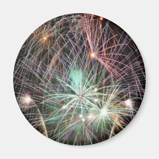 Íman Fogos De Artifício Verdes À Noite (Frente)