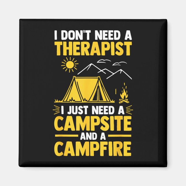 Íman Fogueira de camping vida no acampamento floresta c (Frente)