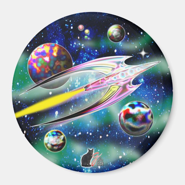 Íman Foguete de Vidro (Frente)