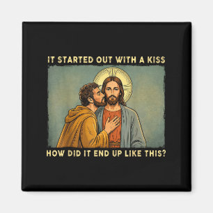Íman Foi apenas um beijo jesus & judas meme engraçado