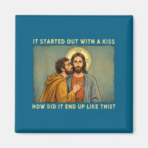 Íman Foi apenas um beijo jesus & judas meme engraçado