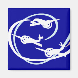 Íman Fokker Air mostra branco e azul