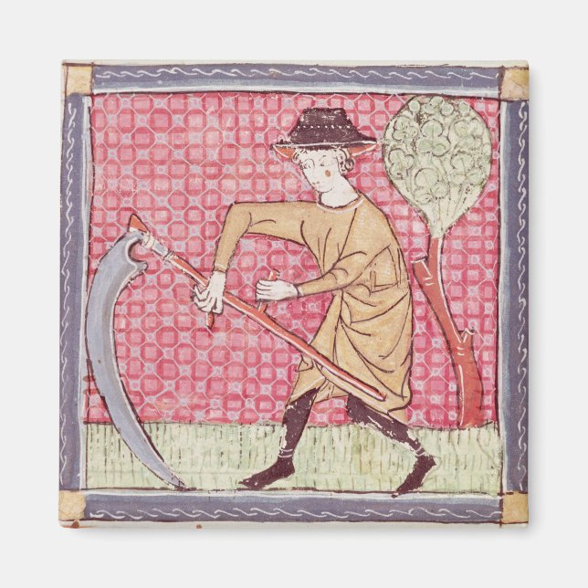 Íman Fol.58v June: Haymaking (Frente)