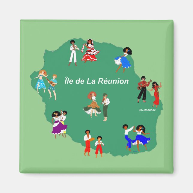Íman Folclore de l'Île de La Réunion (Frente)