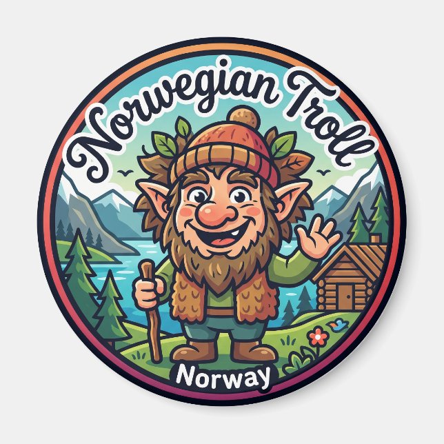 Íman Folclore de Troll Norueguês Noruega (Frente)
