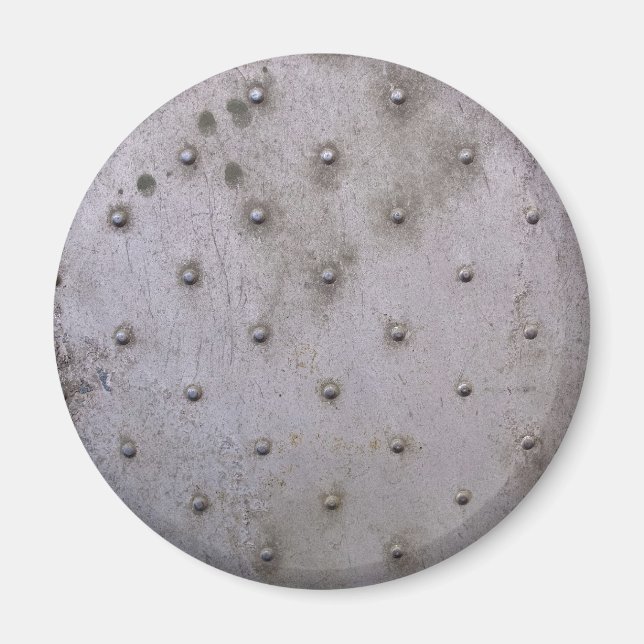 Íman Folha de Aço Grunge com Rivetes (Frente)