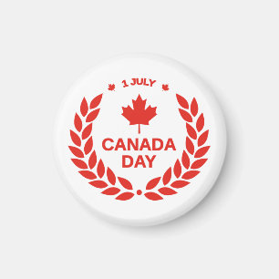 Íman folha de bordo vermelha do dia do canadá 1º julho 