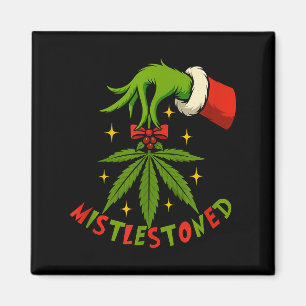 Íman Folha de Erva Mistlestoned Natal Divertido para Fu
