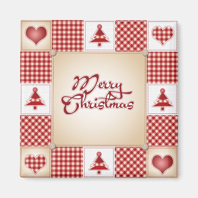 Íman Folha de Natal Feliz (Frente)