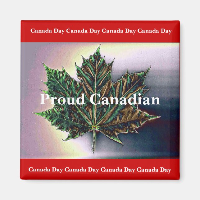 Íman Folha Orgulhosa de Maple Canadense (Frente)