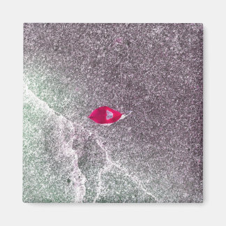 Íman Folha Vermelha com Areia Espetada