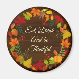 Íman Folhagem Colorida De Outono Para Ação De Graças