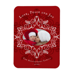 Íman Folhagem Festiva Deco Frame Foliday Foto Magnet