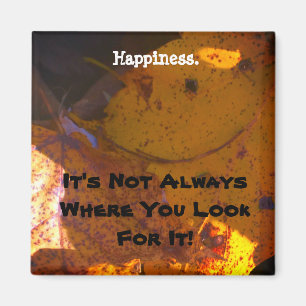 Íman Folhas da queda e cara feliz