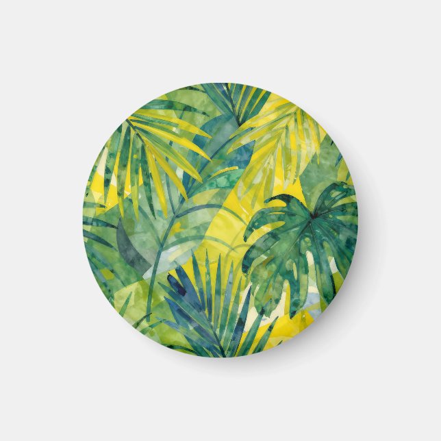 Íman Folhas da Selva Monstera Palma Tropical (Frente)