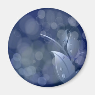 Íman Folhas de Bokeh Azul