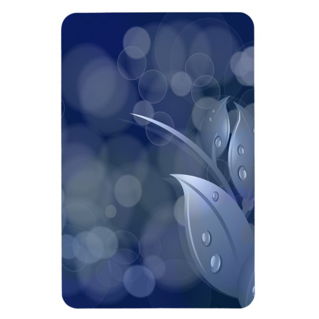 Íman Folhas de Bokeh Azul (Vertical)