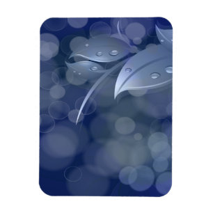Íman Folhas de Bokeh Azul