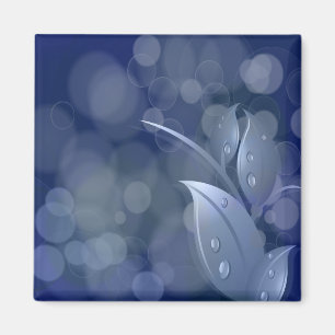 Íman Folhas de Bokeh Azul