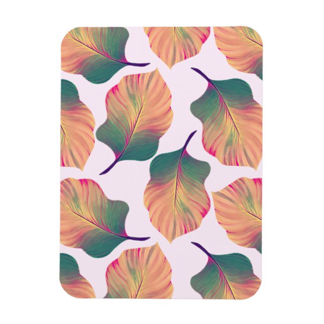 Íman Folhas de Canna Tropicanna em Pastel (Vertical)