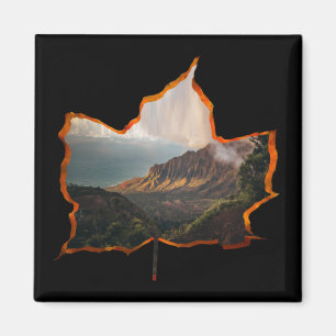 ÍMAN FOLHAS DE CHEIO FLORESTA MONTANHA