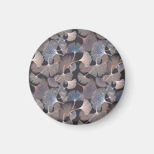 Íman Folhas de Ginkgo: padrão natural elegante.