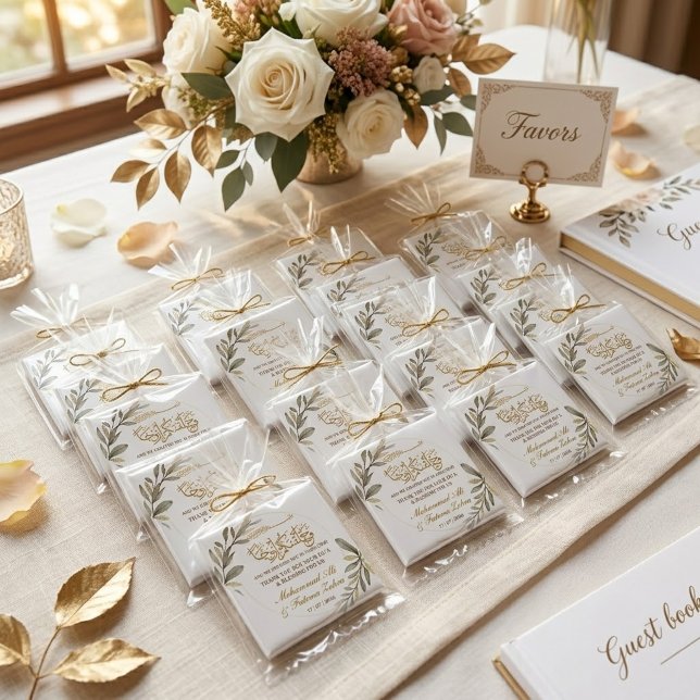 Íman Folhas de Ouro Elegância Casamento Muçulmano (Criador carregado)