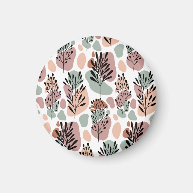 Íman Folhas de substrato e formas orgânicas (Frente)