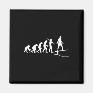 Íman Folhas Engraçadas de Surfe Evolução de Prancha de