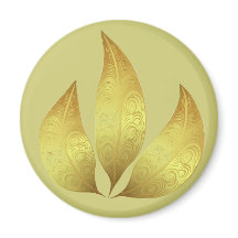 Folhas ornamentais simples e agudas de ouro modern
