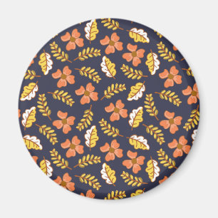 Íman Folhas Quentes de outono com Flores