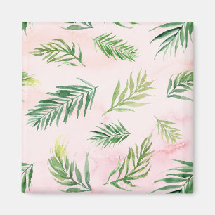 Íman Folhas tropicais da aguarela Pastel