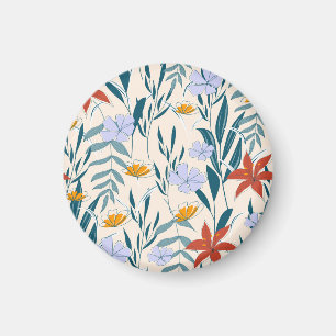 Íman Folhas Tropicais: Fundo Abstrato fascinável.