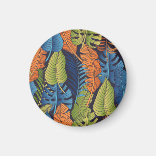 Íman Folhas tropicais, padrão floral sem costura.