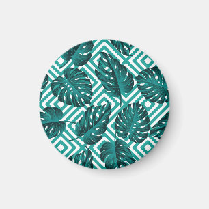 Íman Folhas Tropicais: Padrão Invisível Floral.