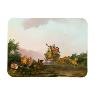 Íman Foliões em um treinador, c.1785-90 (óleo em