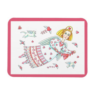 Íman FOLK ART NAMORADOS ANGEL MAGNET *Personalizar