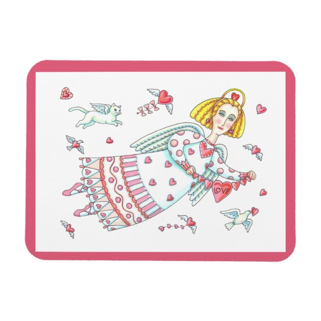 Íman FOLK ART NAMORADOS ANGEL MAGNET *Personalizar (Horizontal)