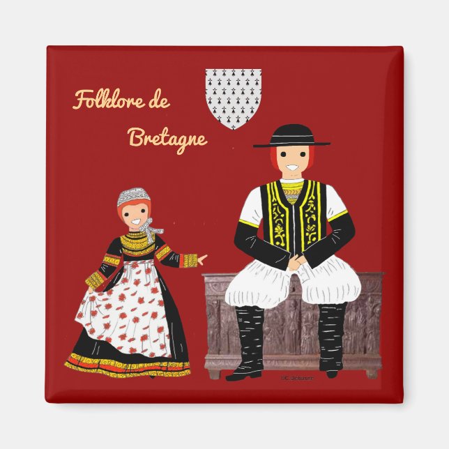 Íman Folklore de Bretagne, France (Frente)