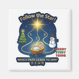Íman Follow the Star Maze Game Nativity Christmas Magne