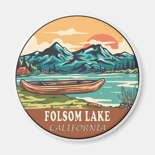 Íman Folsom Lake California Barco Fish Emblem (Frente)
