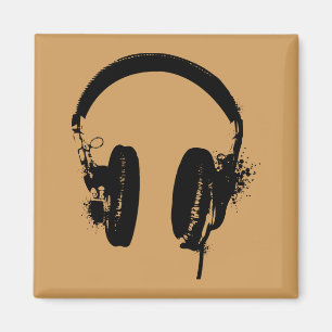 Íman Fones de Ouvido Estêncil Arco-Íris Arte Ímã