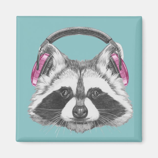 Íman Fones de ouvido Raccoon (Frente)