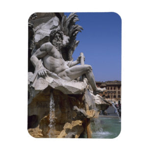 Íman Fontana dei Quattro Fiumi, Piazza Navona, Roma,