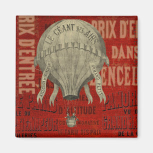 Íman Fontes Gráficas de Ballon de Ar Quente Steampunk