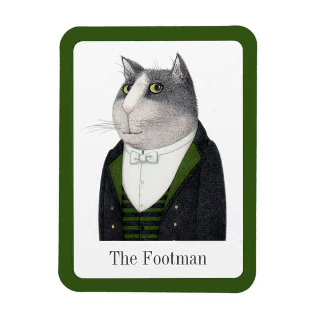 Íman FOOTMAN CAT 3x4 Magnet flexível + Texto (Vertical)