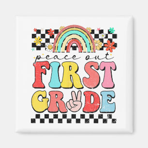 Íman Fora 1rua, Retro Groovy Feliz Dia Passado Da Escol